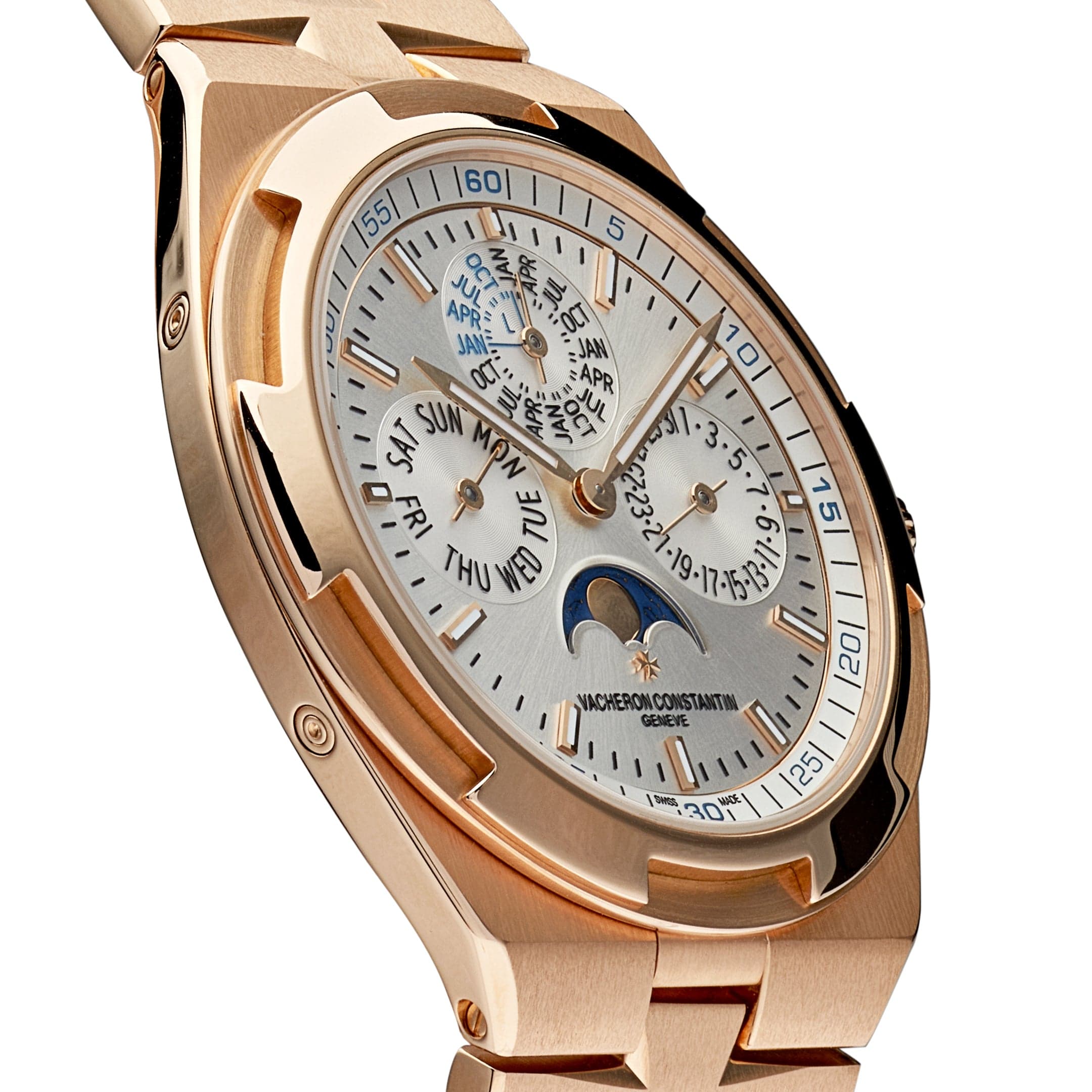 Vacheron Constantin Overseas Perpetual Calendar Ultra-thin Silver Dial Rose Gold 4300V/120R-B064 Wrist Aficionado