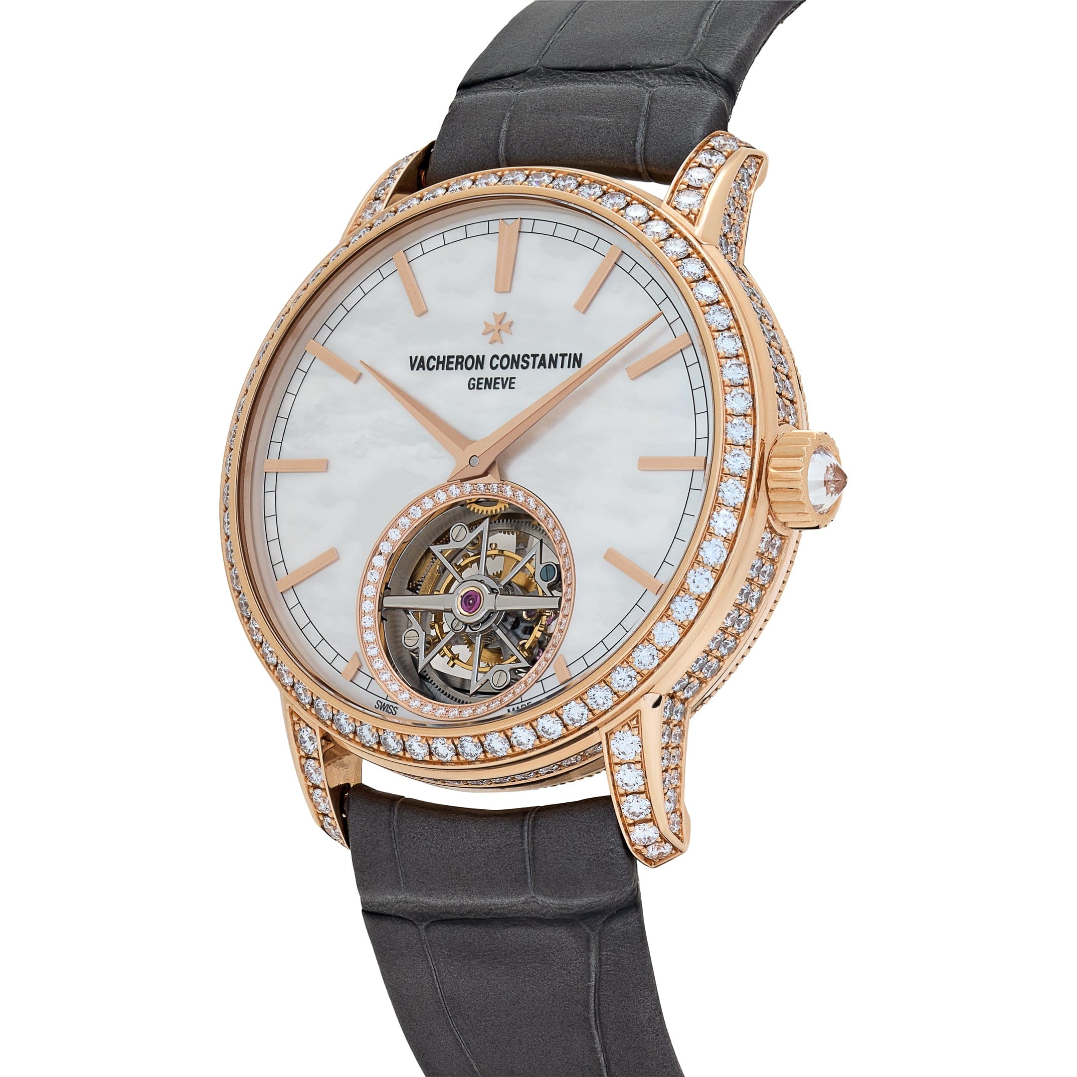 Vacheron Constantin Traditionnelle 6035T/000R-B634 Rose Gold Mother of Pearl Dial