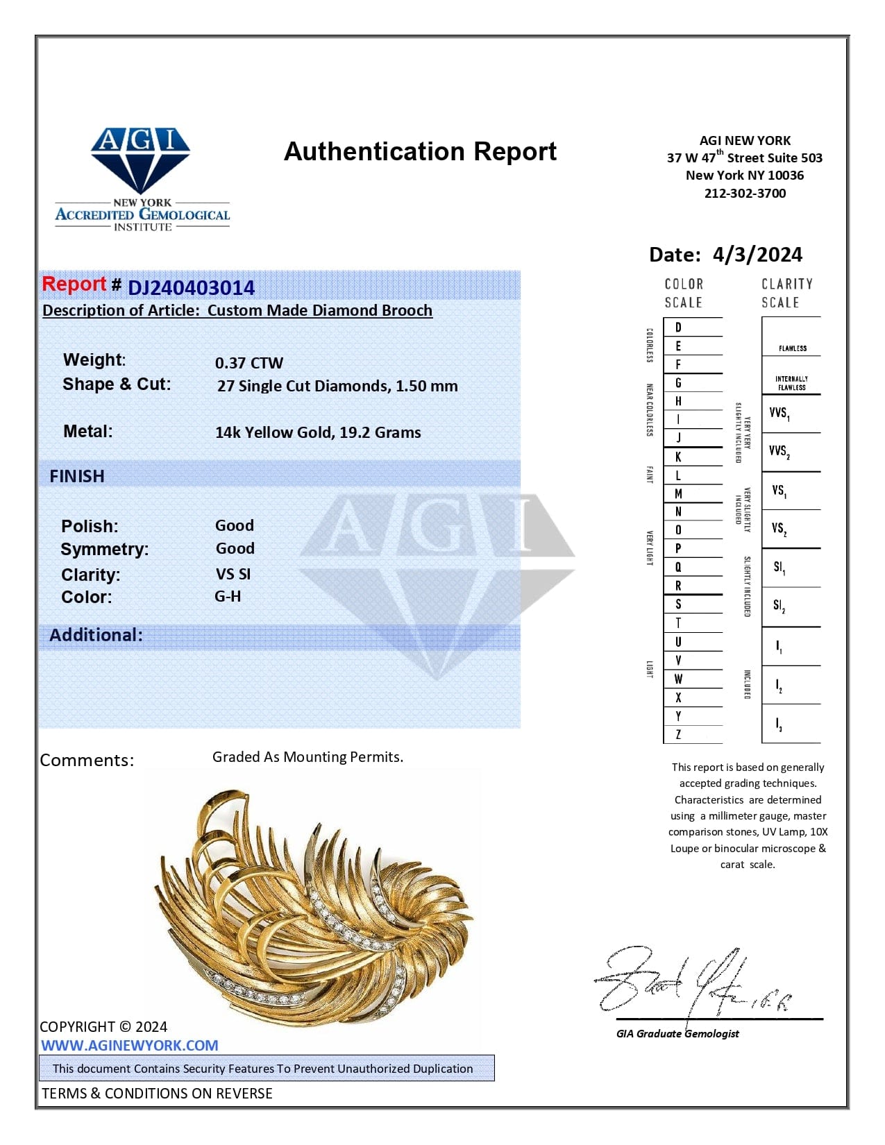 Vintage Brooch-63767