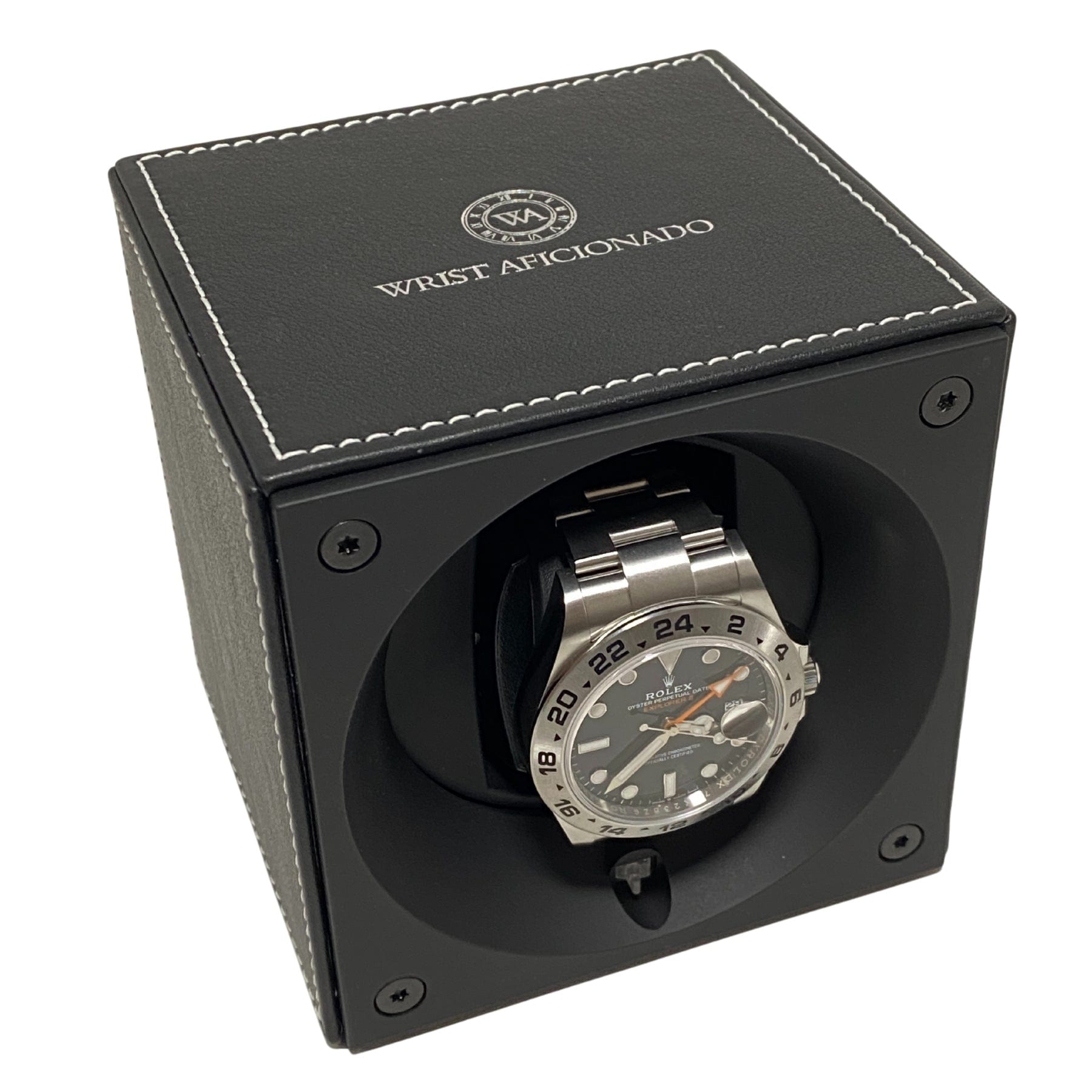 Watch Winder Wrist Aficionado Black Leather Single Watch Winder Wrist Aficionado