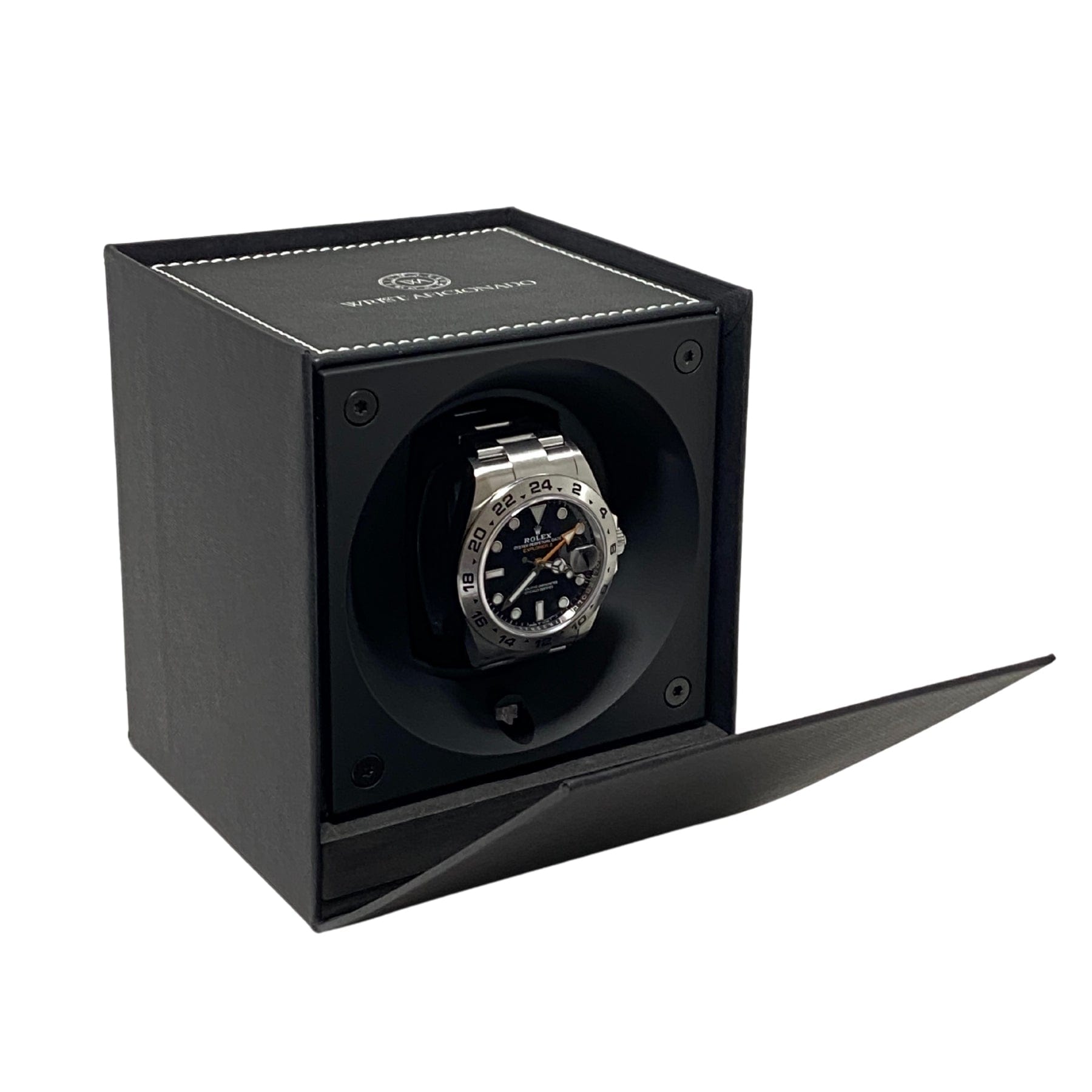 Watch Winder Wrist Aficionado Black Leather Single Watch Winder Wrist Aficionado