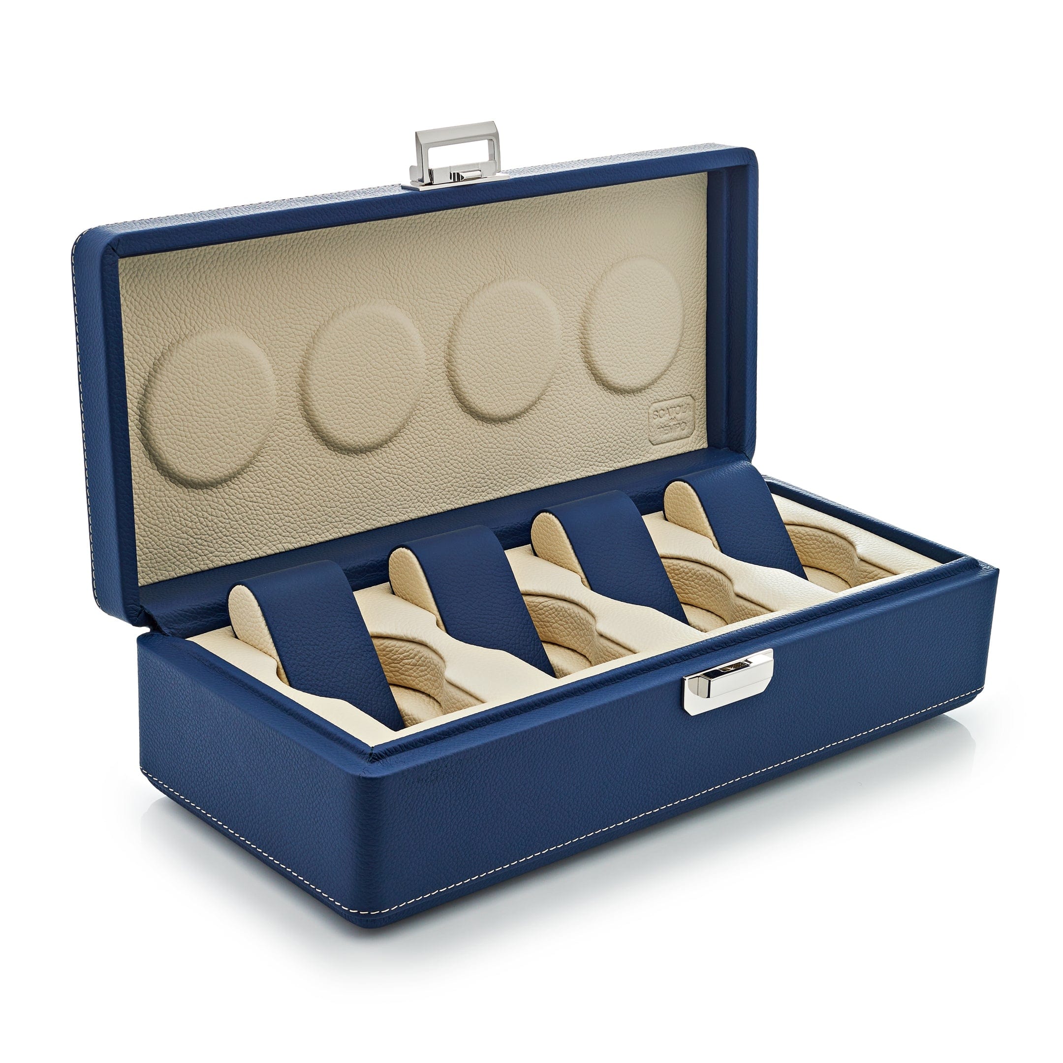 Watch cases Copy of Scatola Del Tempo Valigetta Full-Grain Leather 8-Piece Travel Watch Case Wrist Aficionado