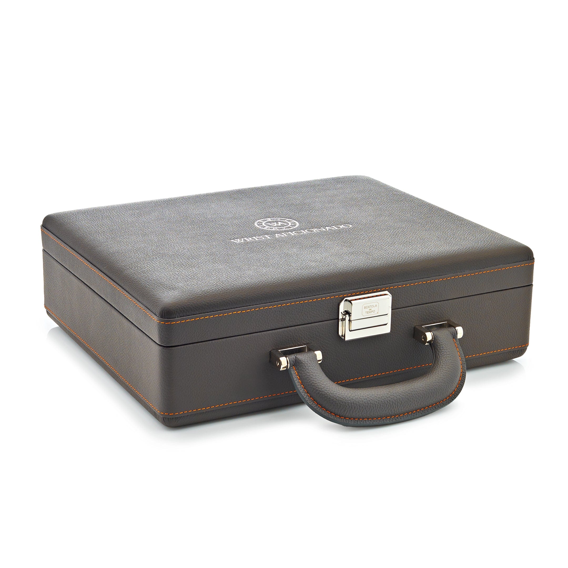 Watch cases Scatola Del Tempo Valigetta Full-Grain Leather 8-Piece Travel Watch Case Wrist Aficionado