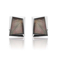 Thumbnail for Cufflinks 18k White Gold Cufflinks With Black Mother of Pearl Wrist Aficionado