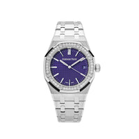 Thumbnail for Audemars Piguet Royal Oak 15551BC.ZZ.1356BC.02 White Gold Purple Dial Diamond Bezel Special Edition (2023)