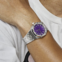 Thumbnail for Audemars Piguet Royal Oak 15551BC.ZZ.1356BC.02 White Gold Purple Dial Diamond Bezel Special Edition (2023)