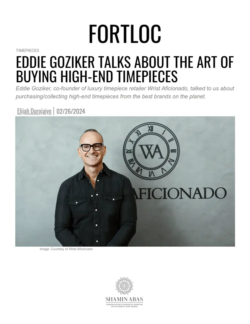 Eddie Goziker on the art of buying High-end Timepieces