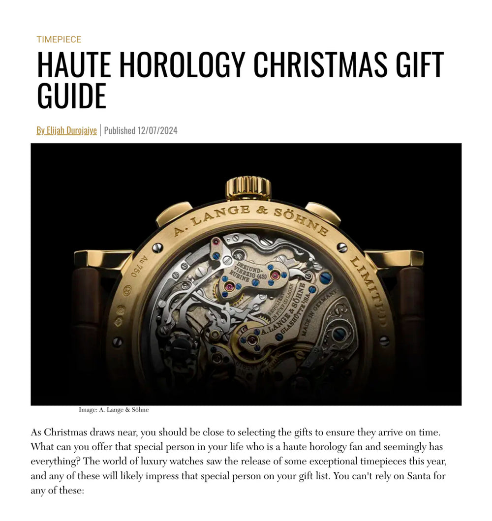 Haute Horology Christmas Gift Guide