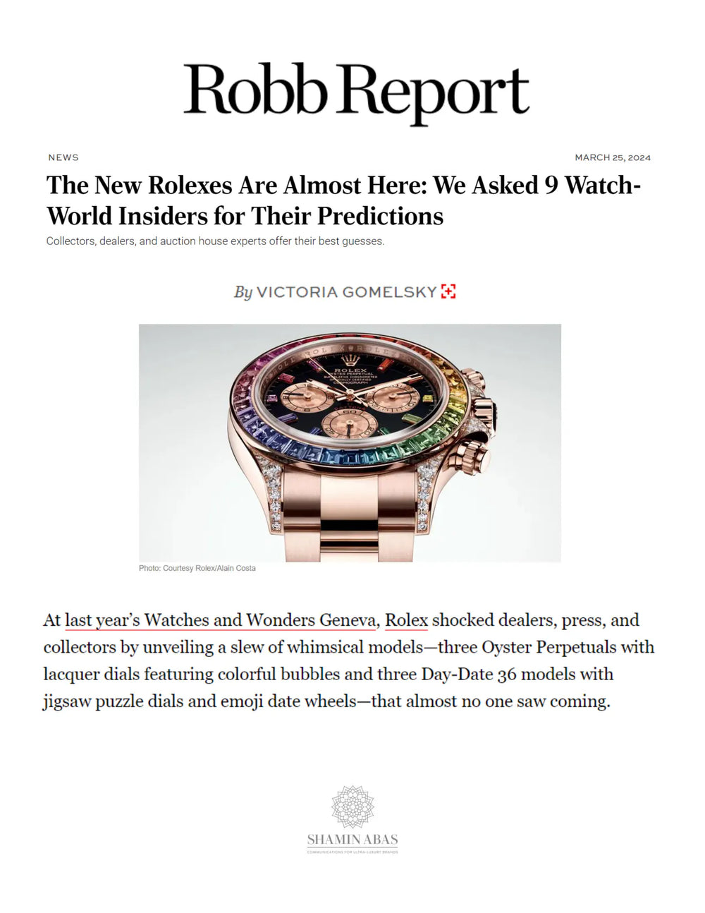 The New Rolexes Are Almost Here: We Asked 9 Watch-World Insiders for Their Predictions