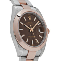 Thumbnail for Rolex Datejust 126301 Stainless Steel Rose Gold Chocolate Dial (New 2024)