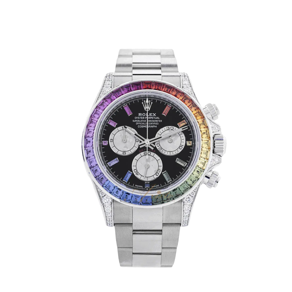 Rolex Daytona 126599RBOW 'Rainbow' White Gold Black Dial Sapphire Dial Sapphire Bezel Oyster