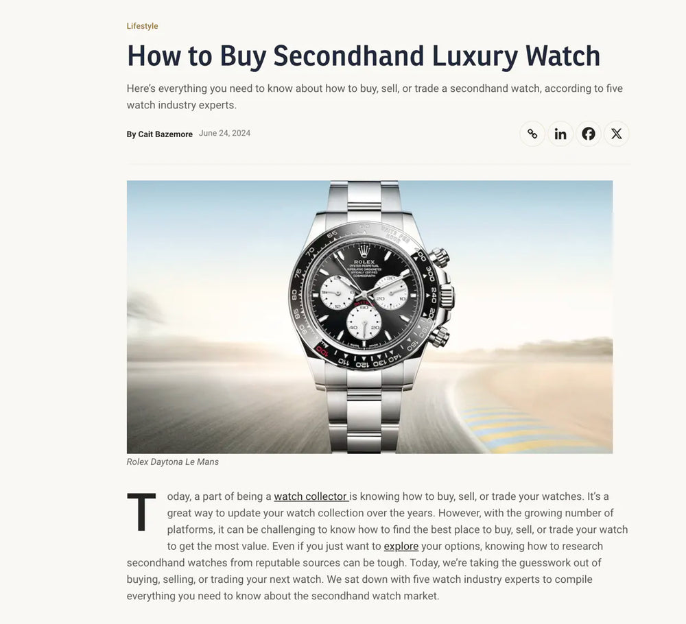 How to Buy Secondhand Luxury Watch