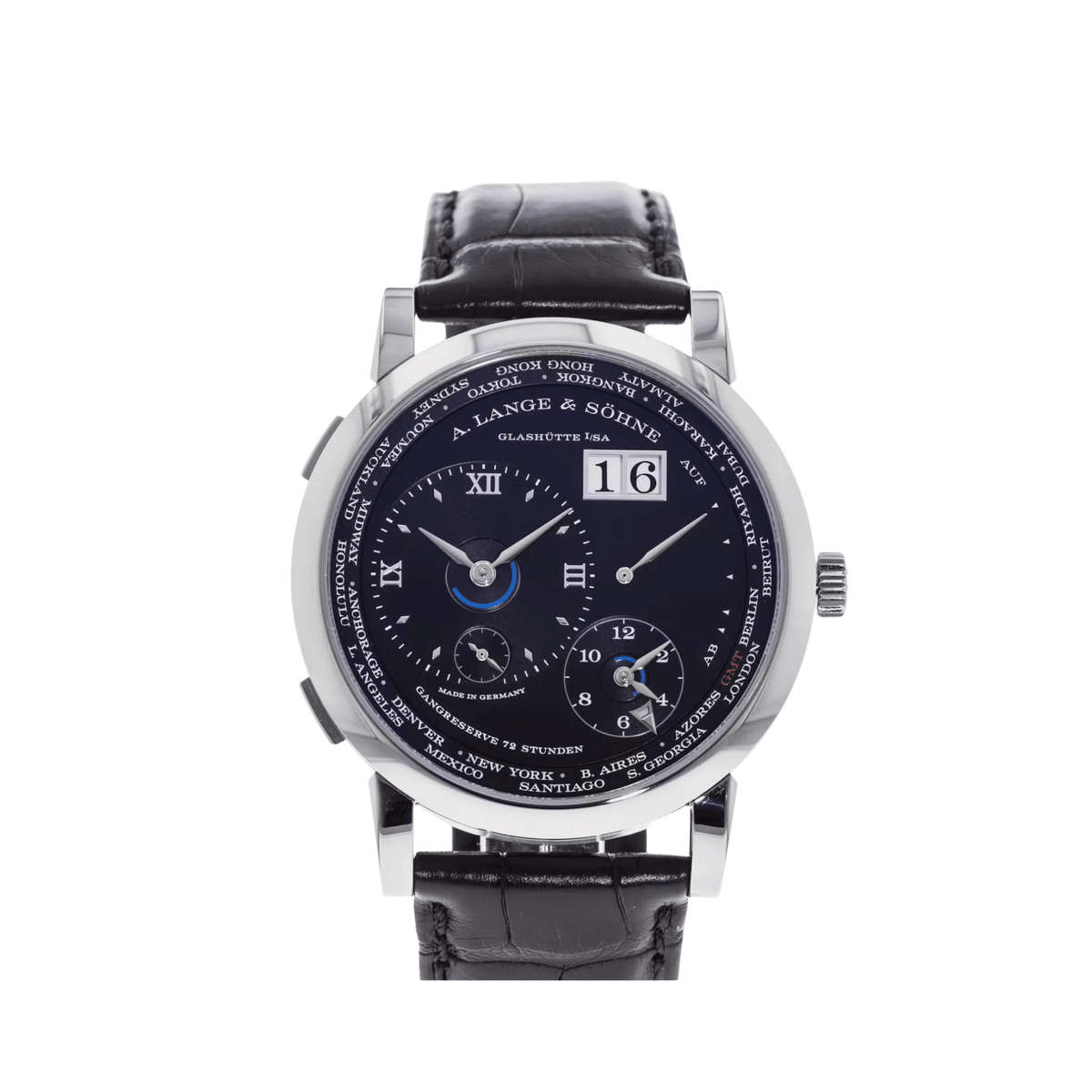 A. Lange & Söhne 136.029 Lange 1 Time Zone White Gold Black Dial (2021)
