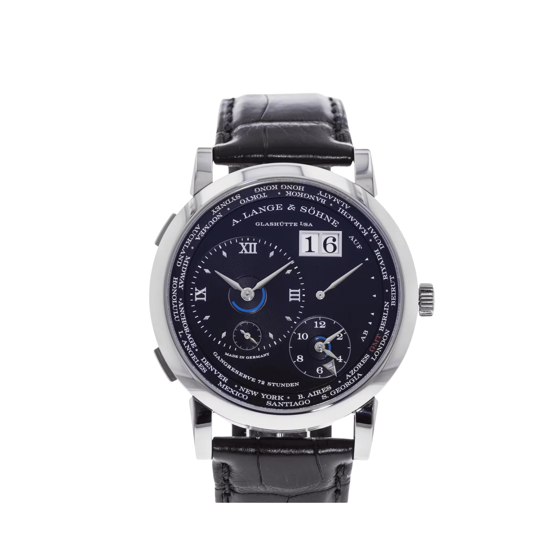 A. Lange & Söhne 136.029 Lange 1 Time Zone White Gold Black Dial (2021)