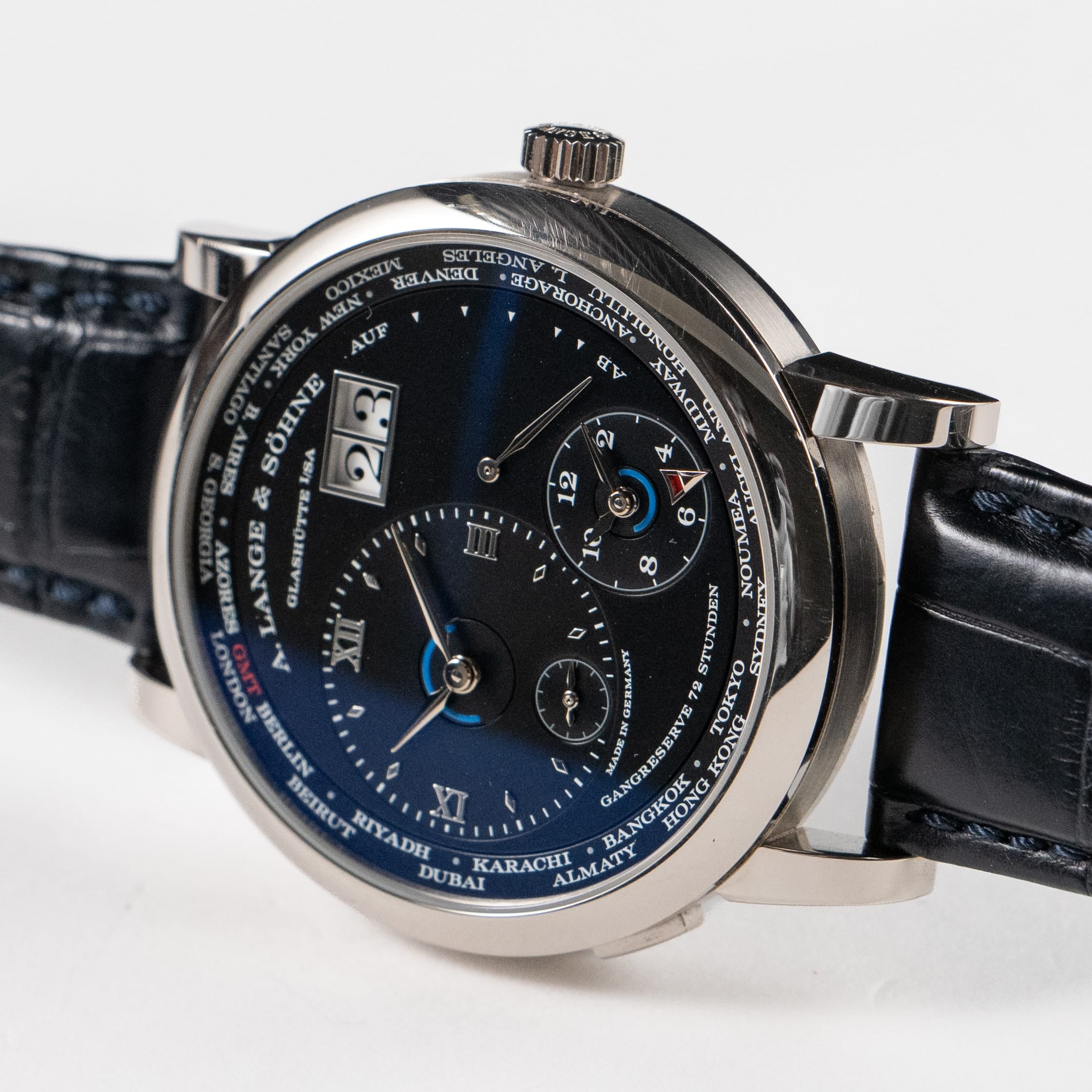 A. Lange & Söhne 136.029 Lange 1 Time Zone White Gold Black Dial (2021)