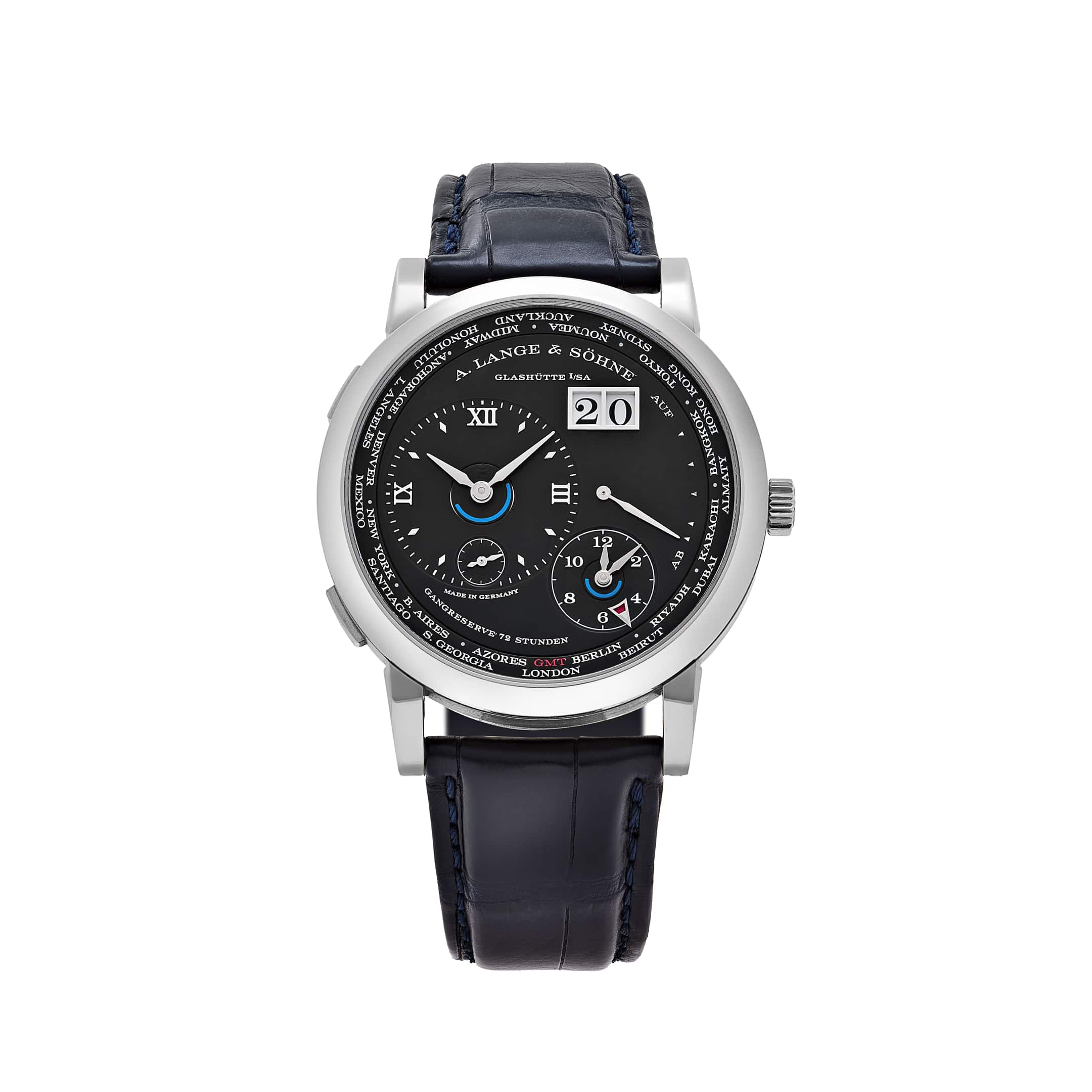 A. Lange & Söhne 136.029 Lange 1 Time Zone White Gold Black Dial (2021)