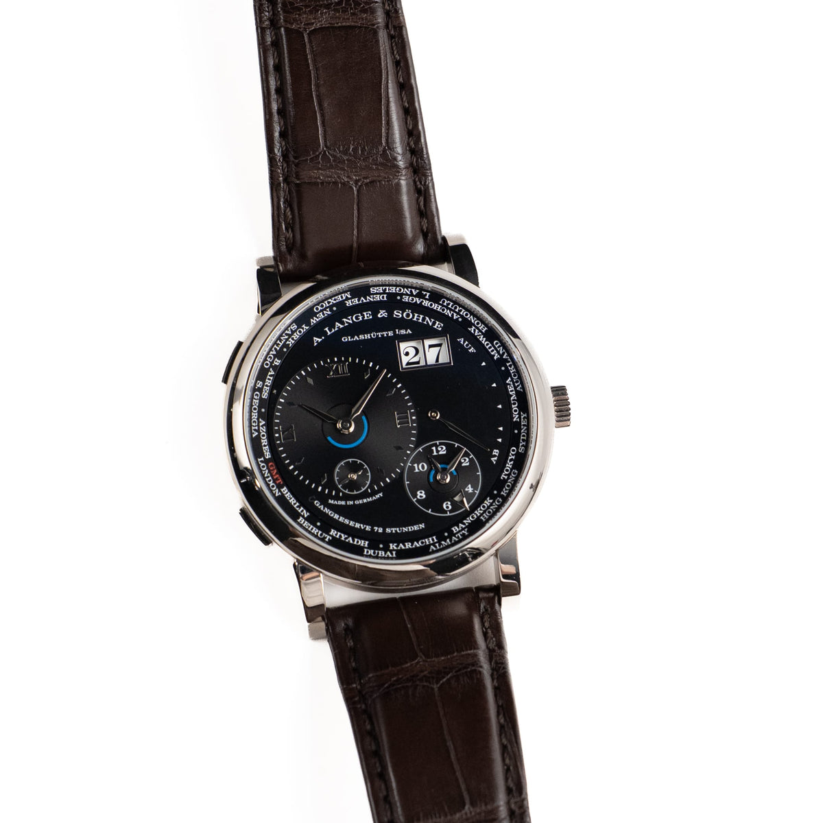 A. Lange & Söhne 136.029 Lange 1 Time Zone White Gold Black Dial (2022)