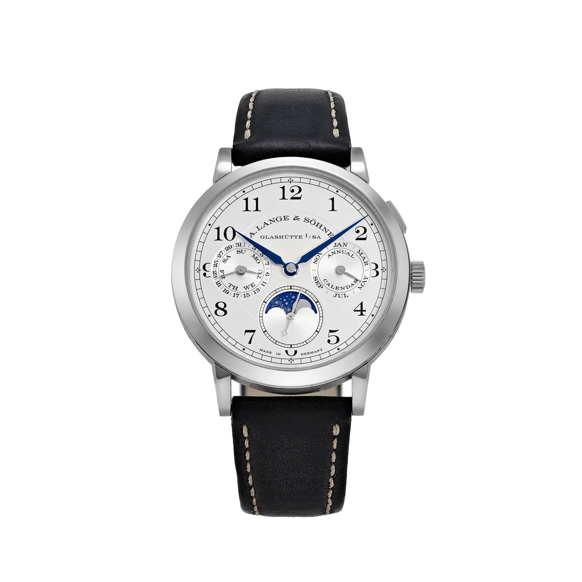 A. Lange & Söhne 1815 238.026E Annual Calendar Moon Phase White Gold Silver Dial