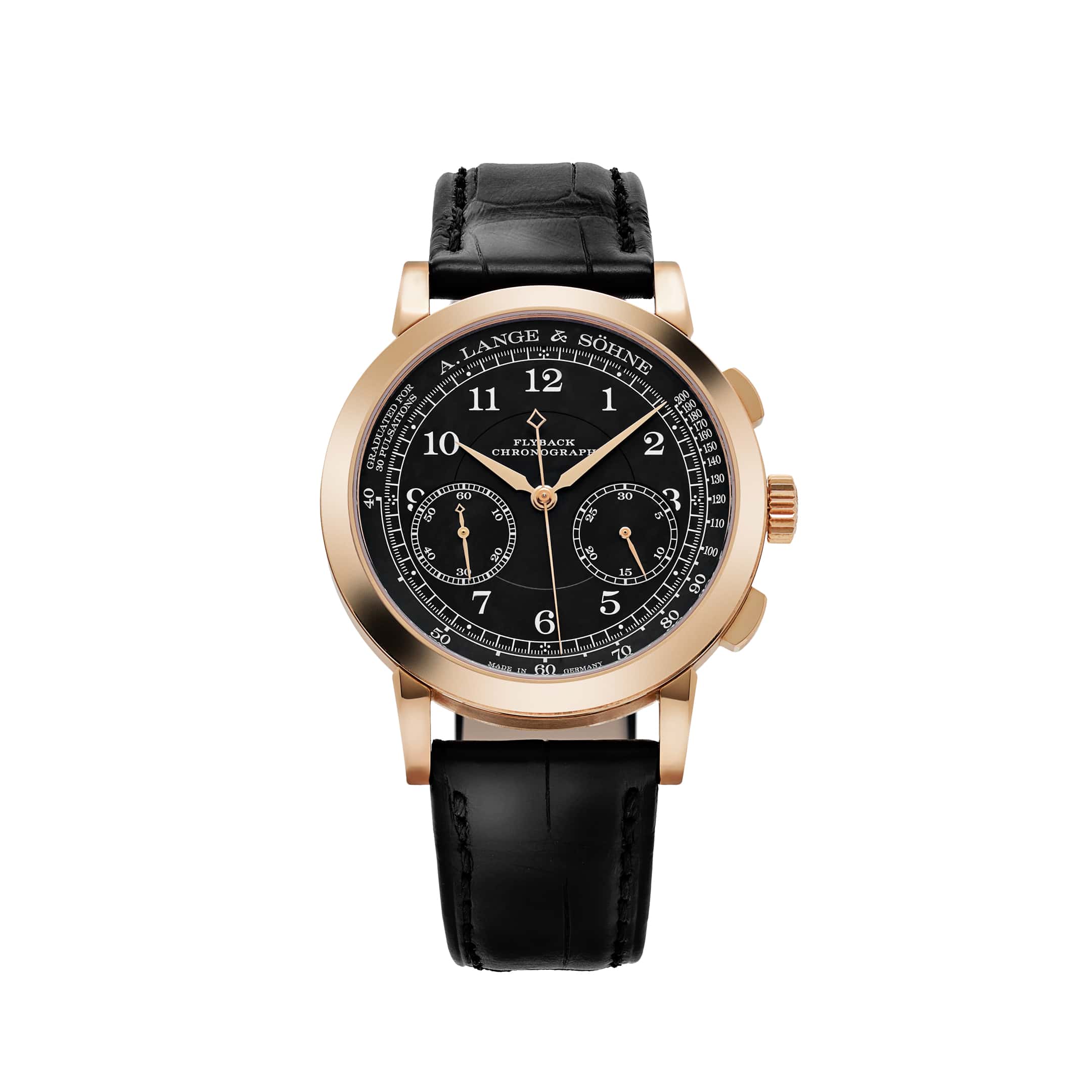 A. Lange & Söhne 1815 Chronograph 414.031 Rose Gold Black Dial