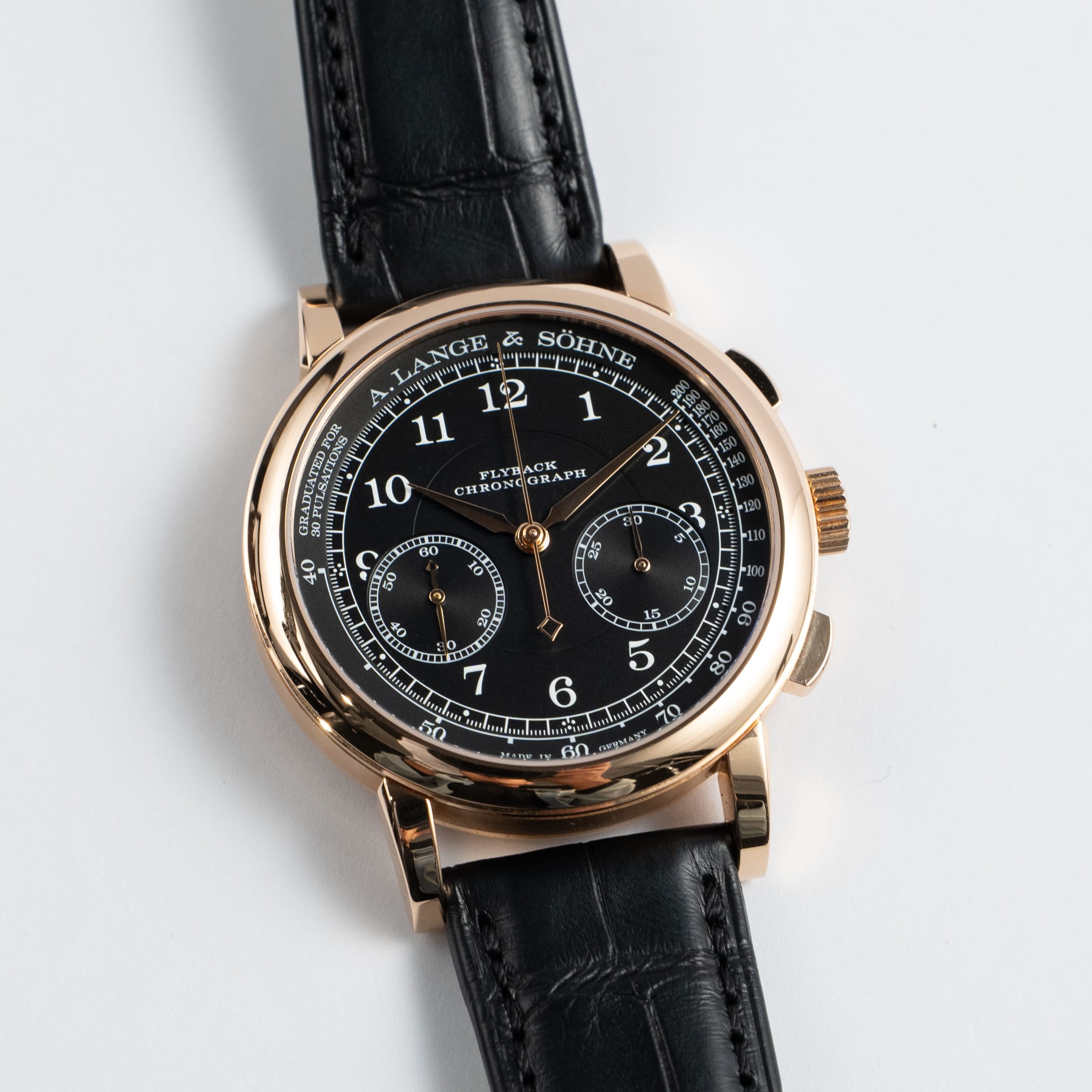 A. Lange & Söhne 1815 Chronograph 414.031 Rose Gold Black Dial