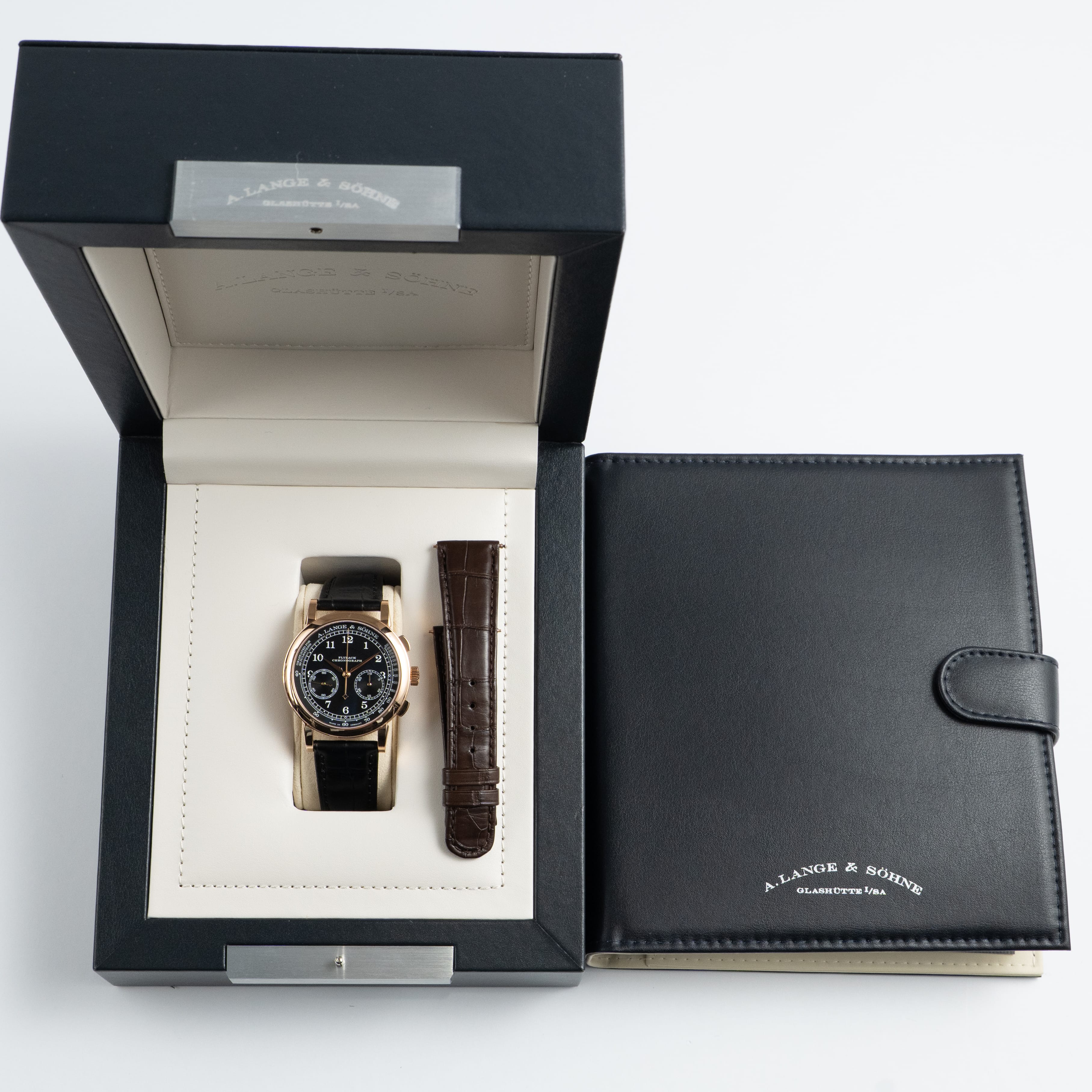 ゴテンクス A. Lange & Söhne 1815 Chronograph 414.031 Rose Gold Black Dial