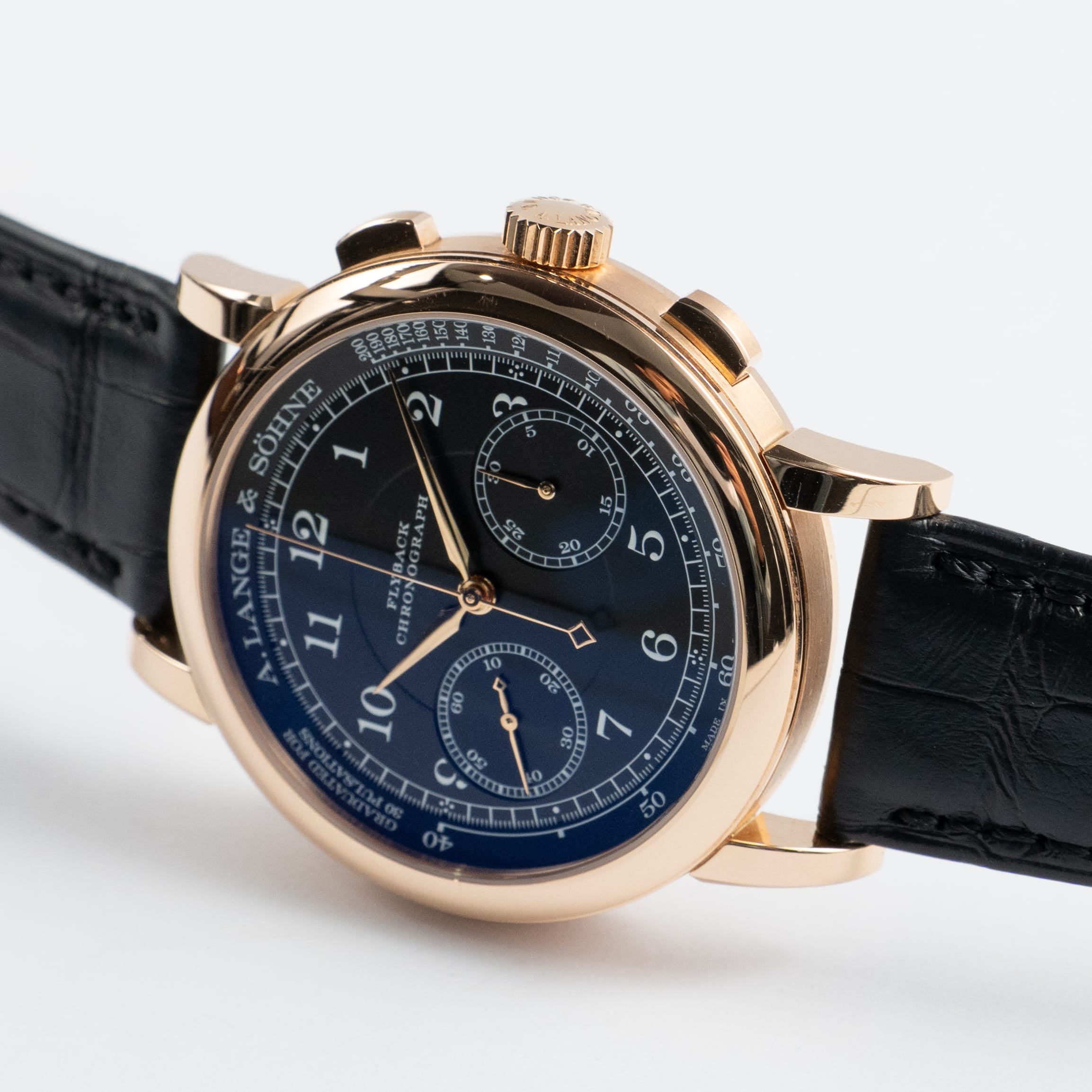 ゴテンクス A. Lange & Söhne 1815 Chronograph 414.031 Rose Gold Black Dial