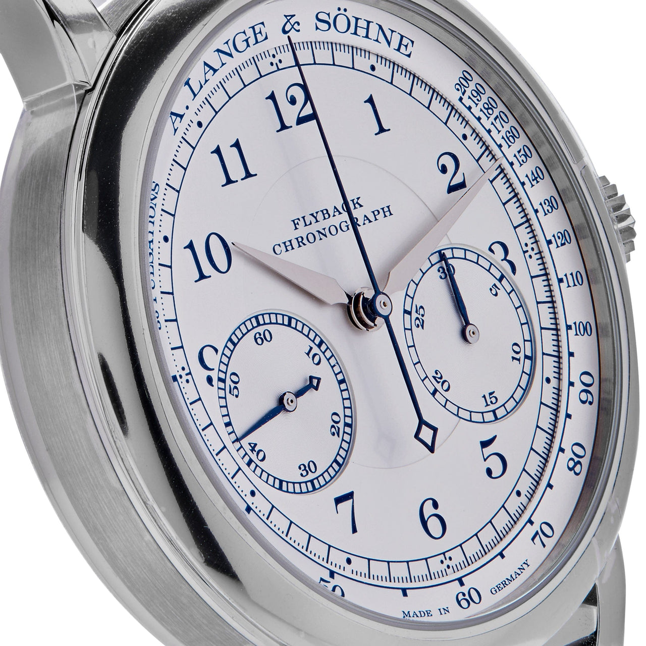 A. Lange & Söhne 1815 Chronograph White Gold Silver Dial 414.026 Wrist Aficionado