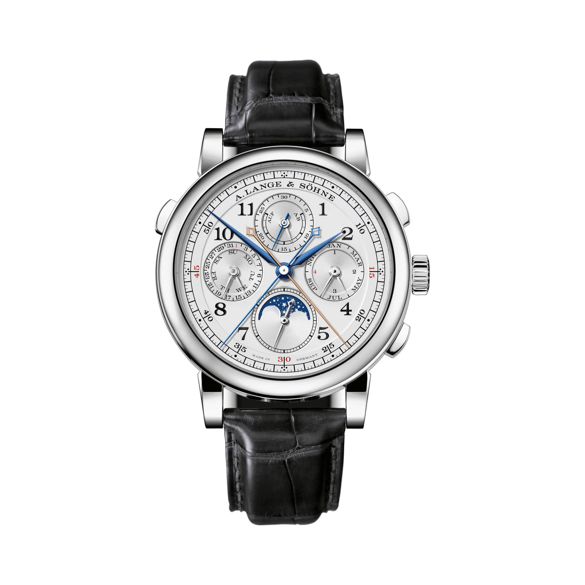 A. Lange & Söhne 1815 Rattrapante Perpetual Calendar 421.025FE Platinum Silver Dial (2026)