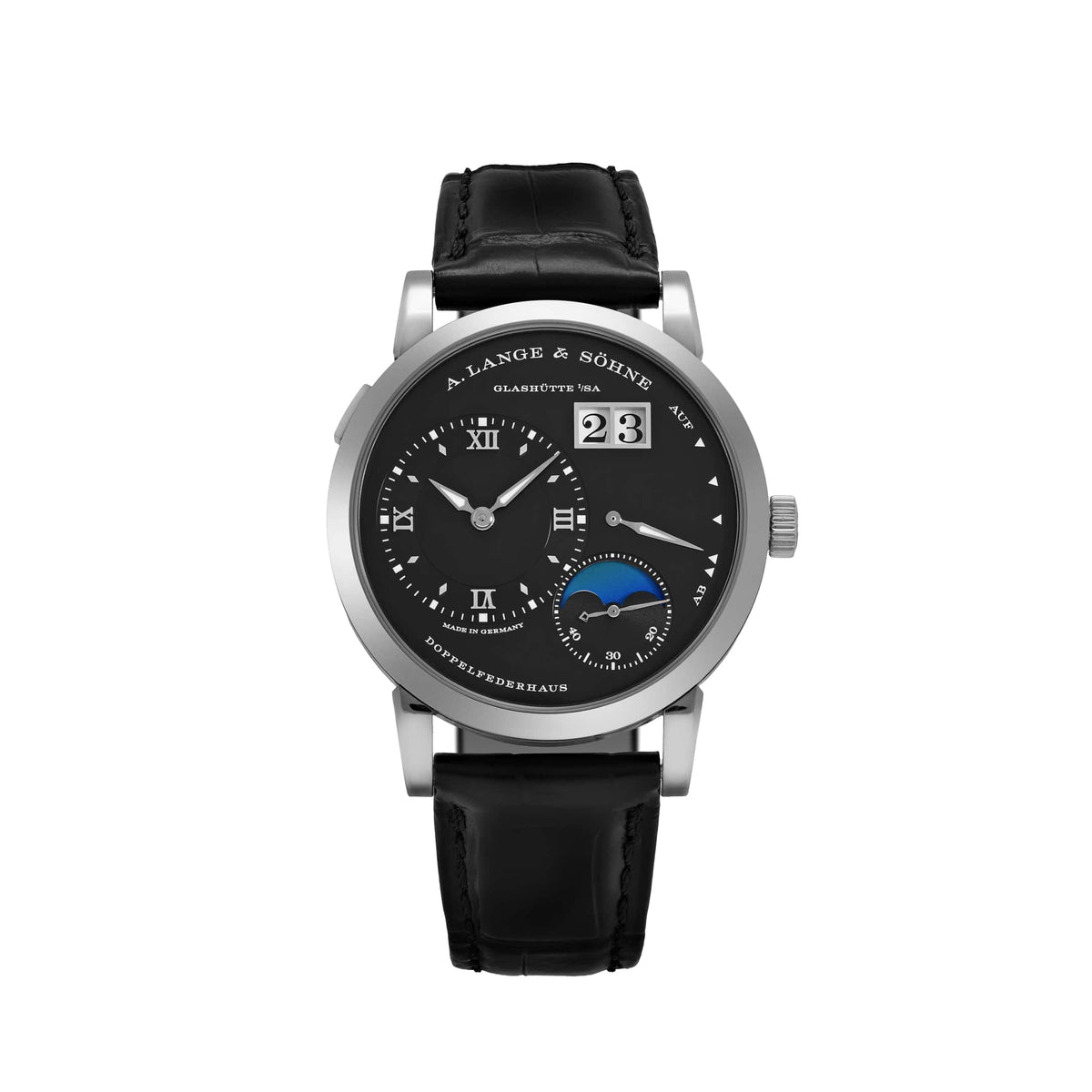 A. Lange & Söhne 192.029 Lange 1 Moon Phase White Gold Black Dial (2020)