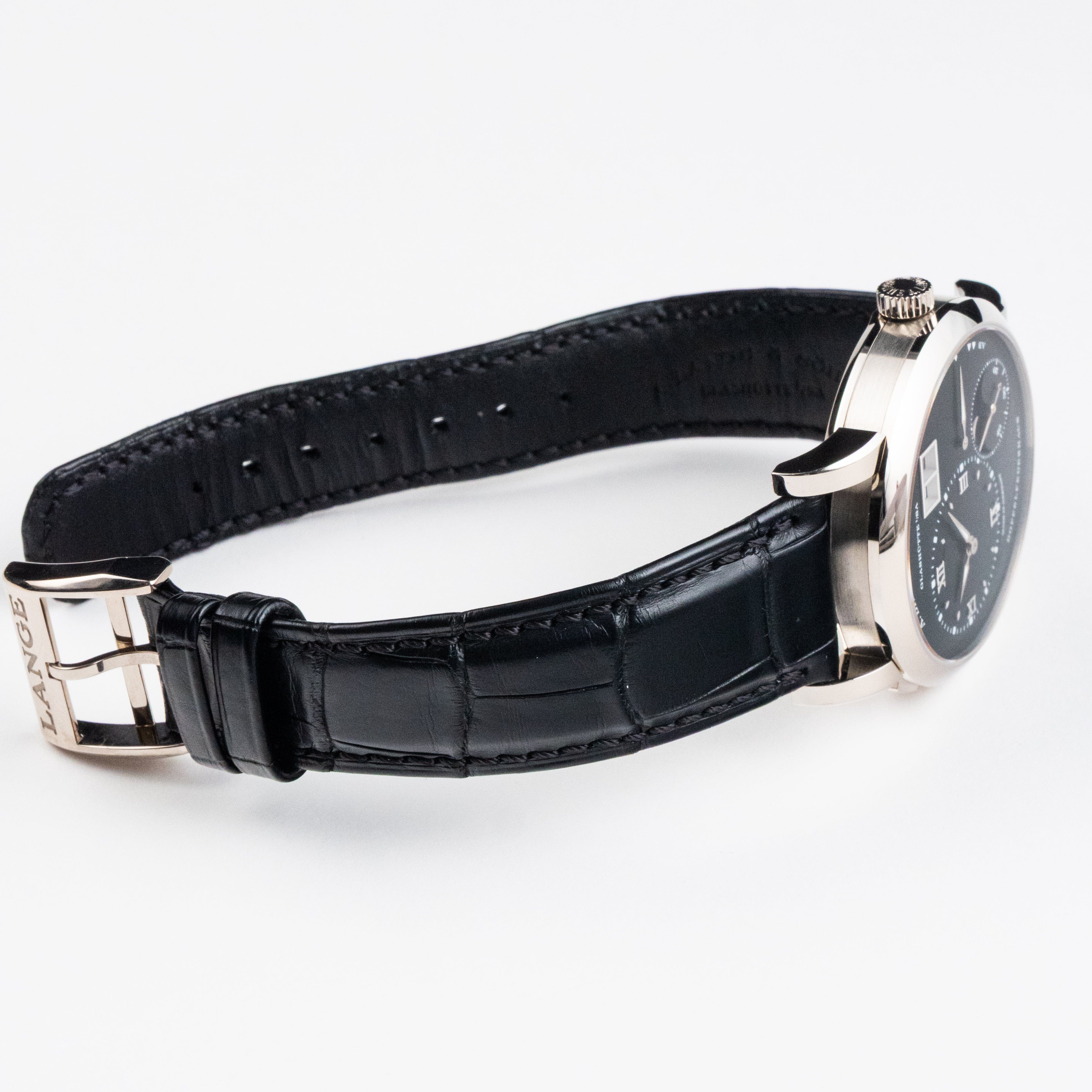 A. Lange & Söhne 192.029 Lange 1 Moon Phase White Gold Black Dial