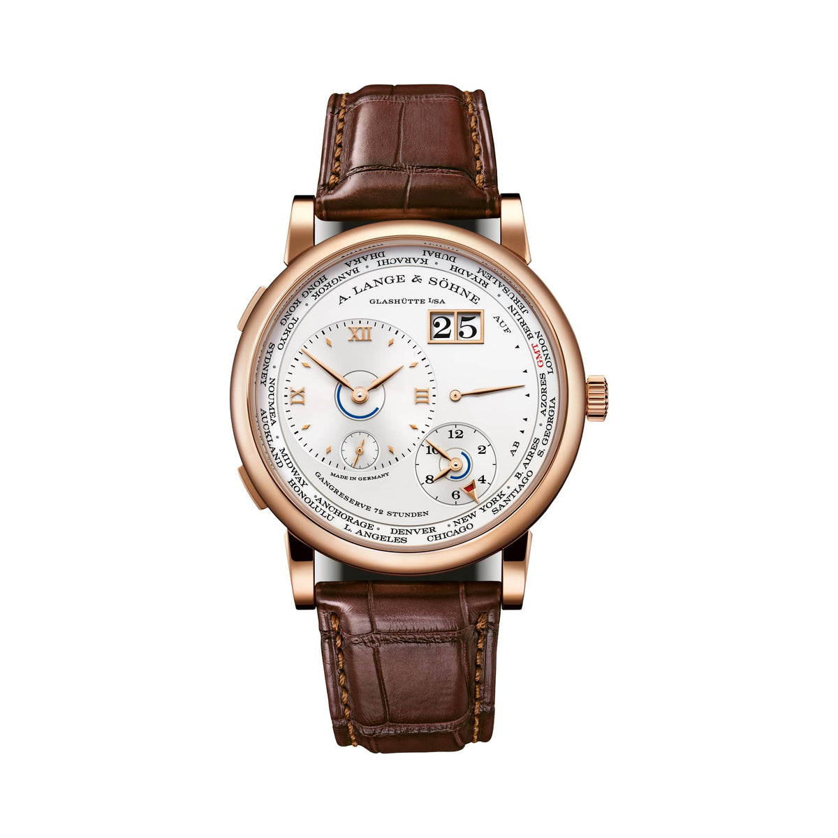 A. Lange & Söhne Lange 1 Time Zone 136.032 Rose Gold Silver Dial (2026)