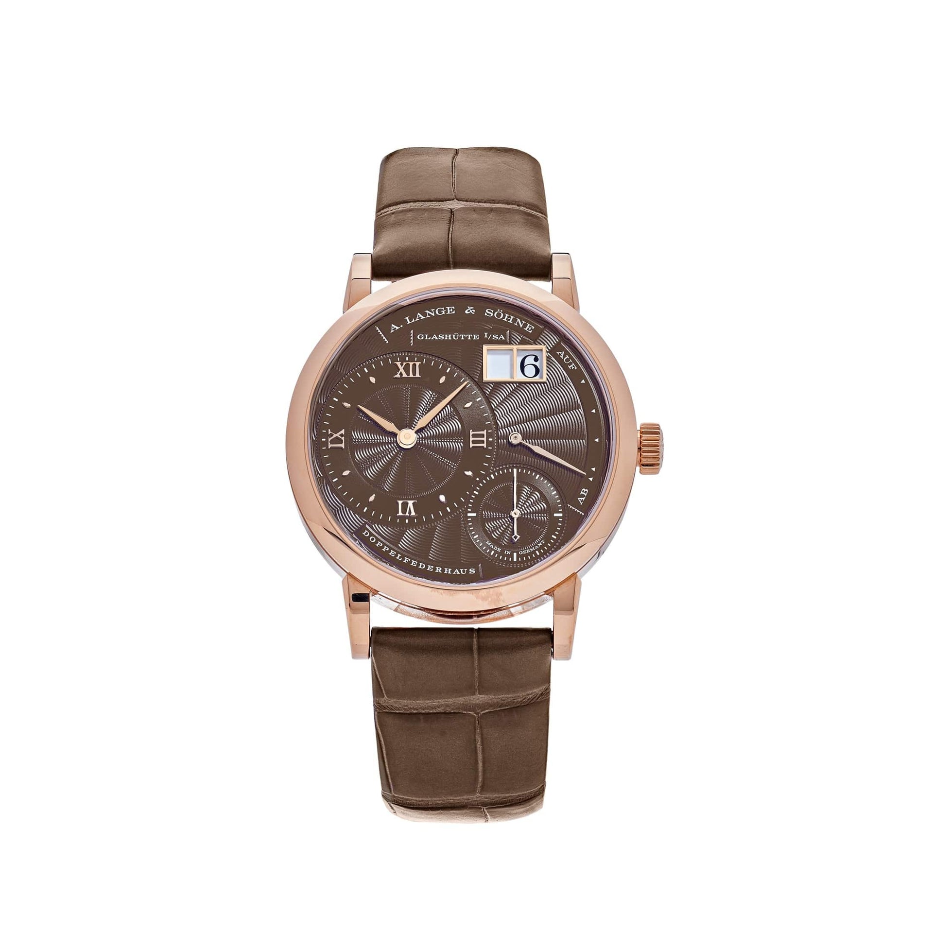 green emerald velvet dress A. Lange & Söhne Little Lange 1 181.037 Rose Gold Brown Dial – Wrist  Aficionado