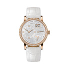 A. Lange & Söhne Little Lange 1 Moon Phase 182.830 Rose Gold Silver Dial Diamond Bezel (2026)