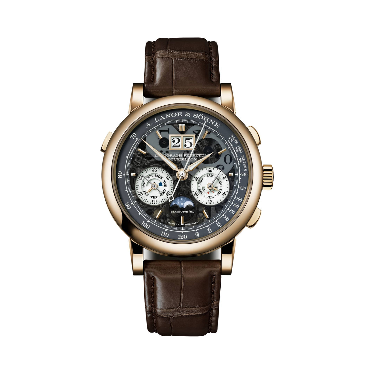 A. Lange & Söhne Saxonia Datograph Perpetual Tourbillon Honeygold 740.055FE 'Lumen' Grey Dial Limited Edition of 50 (2026)
