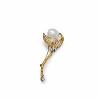 Thumbnail for Antique Brooch Pearl Yellow Gold