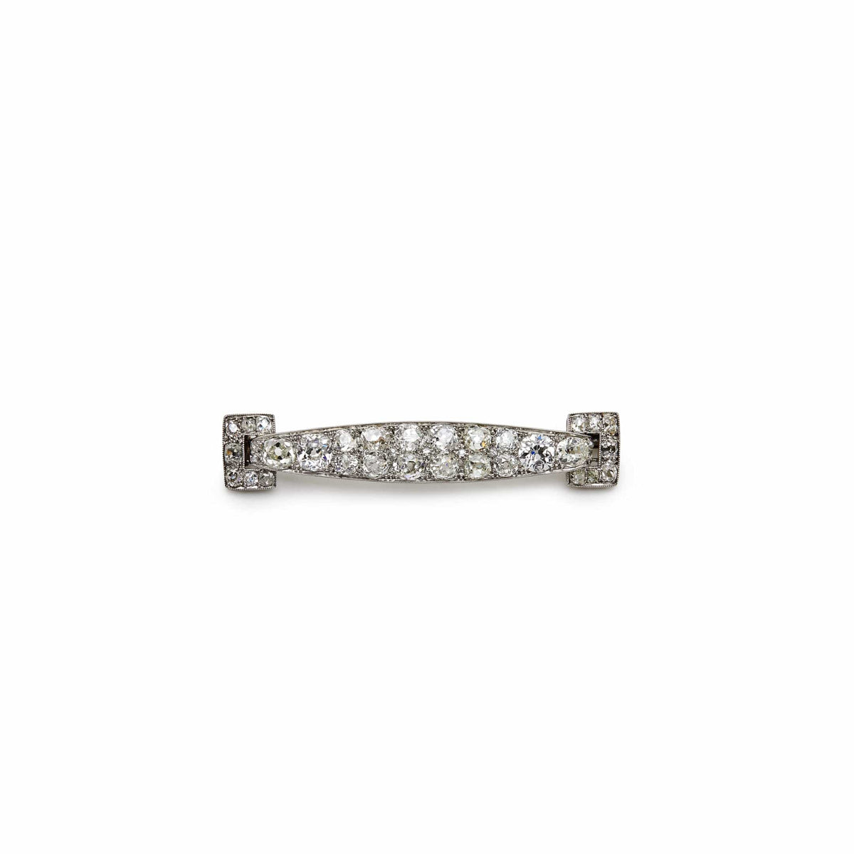 Old Mine-Cut Diamond Antique Brooch