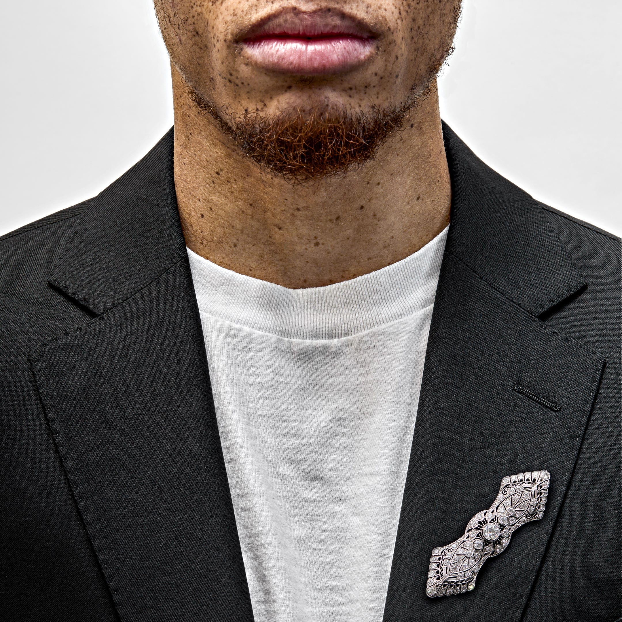 Antique White Diamond Brooch