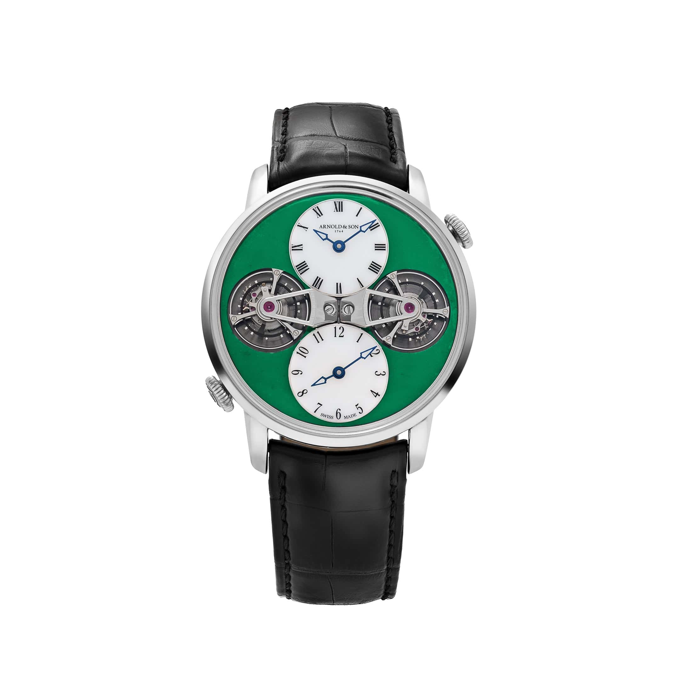 Arnold & Sons Double Tourbillon 1DTAW.Z01A.C121W White Gold Jade Green White Opal Dial Piece Unique (2022)