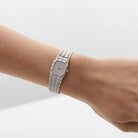 Audemars Piguet Bamboo 56206BC Vintage 'Ladies' White Gold Silver AP Monogram Dial Quartz
