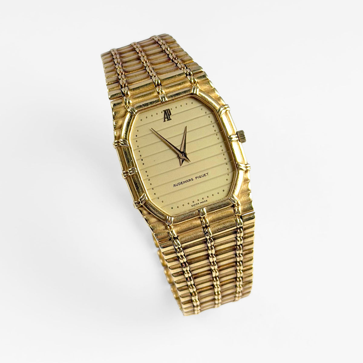 Audemars Piguet Bamboo Vintage 'Ladies' Yellow Gold Champagne Dial