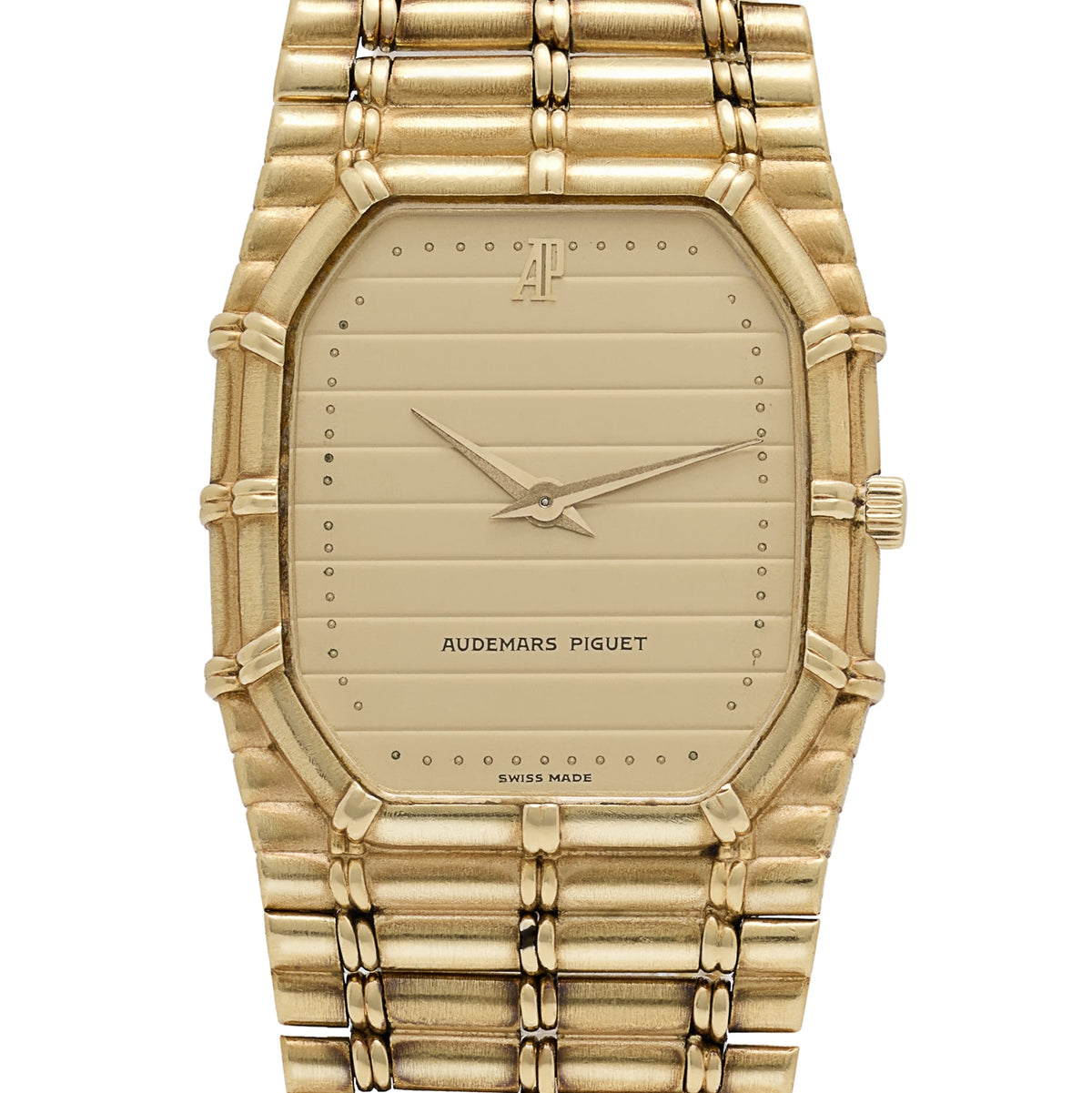 Audemars Piguet Bamboo Vintage 'Ladies' Yellow Gold Champagne Dial