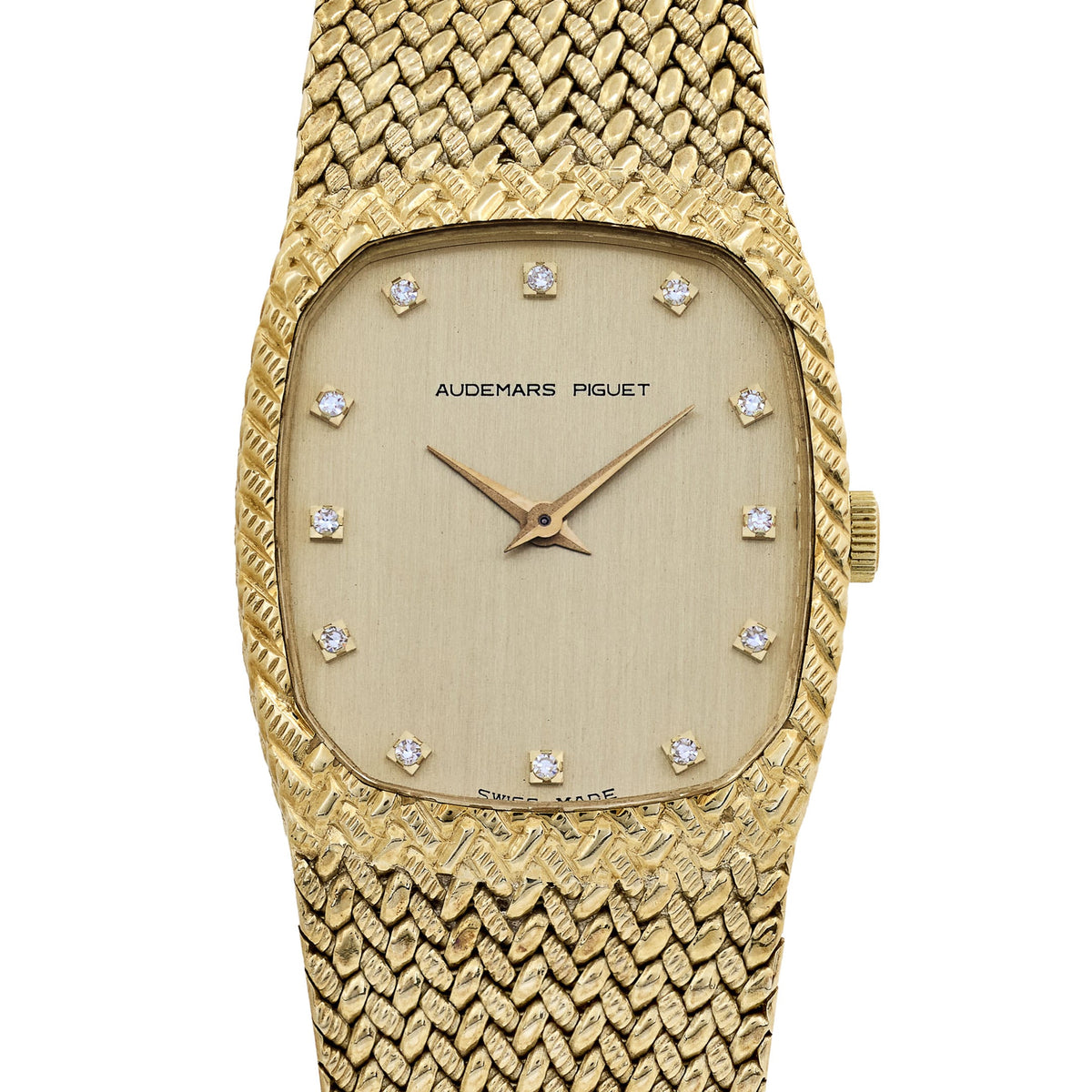 Audemars Piguet Cobra 14126BA 'Ladies' Yellow Gold Champagne Diamond Dial