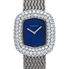 Audemars Piguet Cobra Vintage 'Ladies' White Gold Lapis Dial Diamond Hands Diamond Bezel