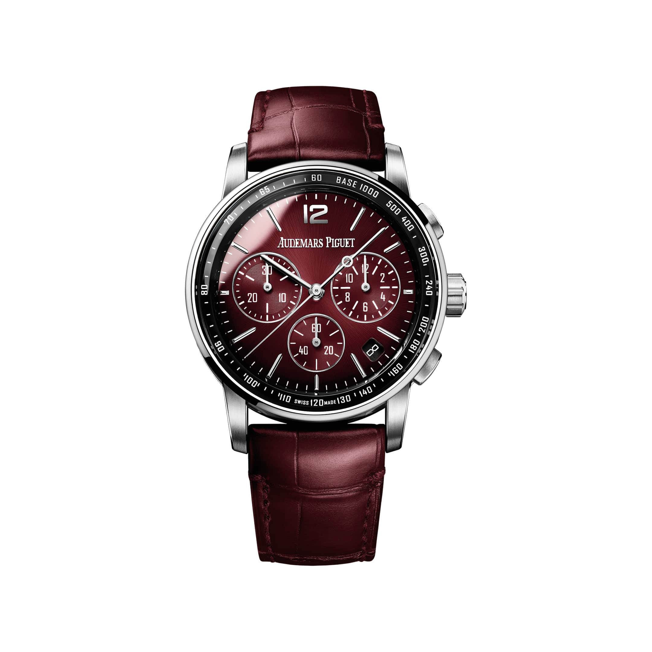 Audemars Piguet Code 11.59 26393BC.OO.A068CR.01 Flyback Chronograph White Gold Smoked Burgundy Dial