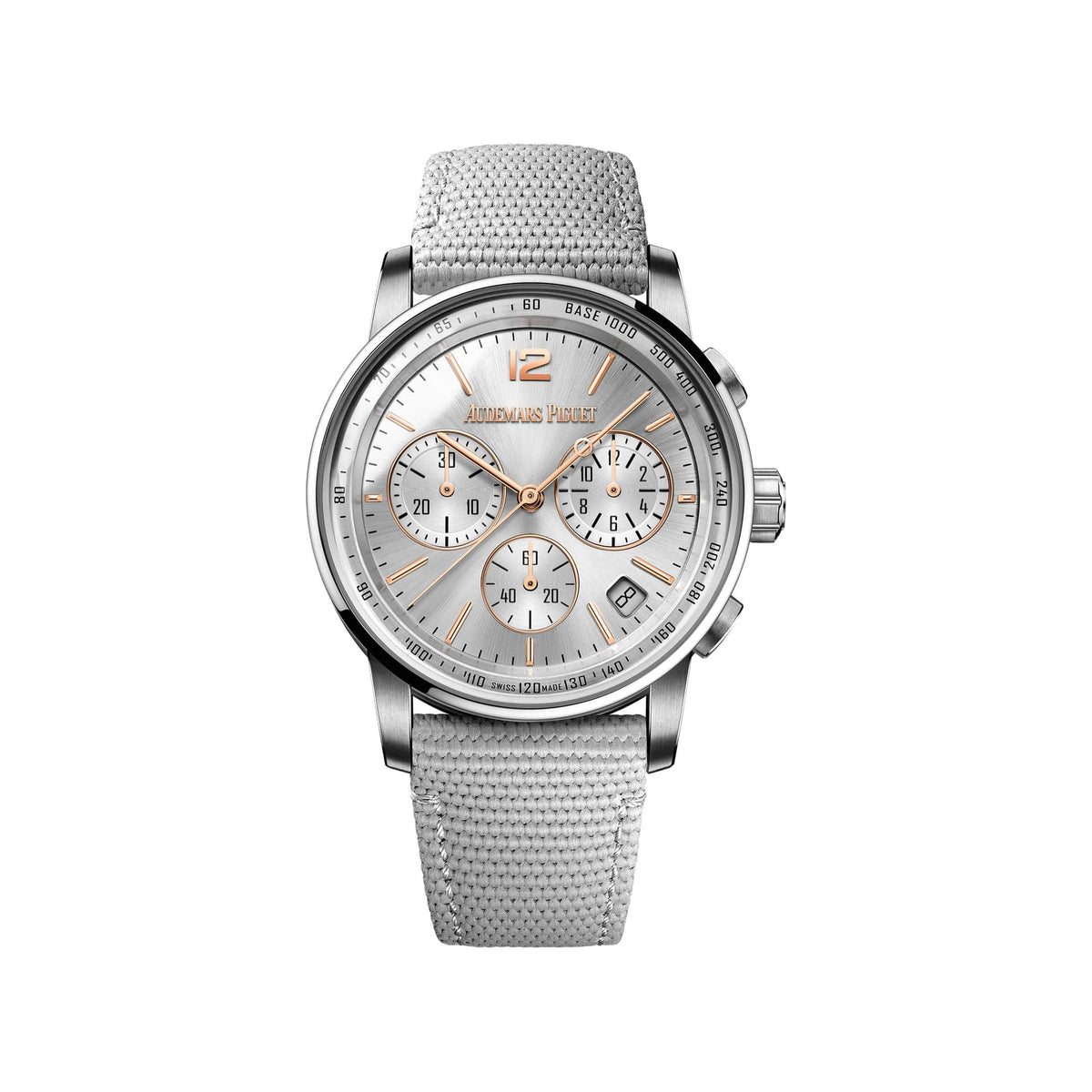 Audemars Piguet Code 11.59 26393CR.OO.A008KB.01 Flyback Chronograph Rose and White Gold Grey Dial