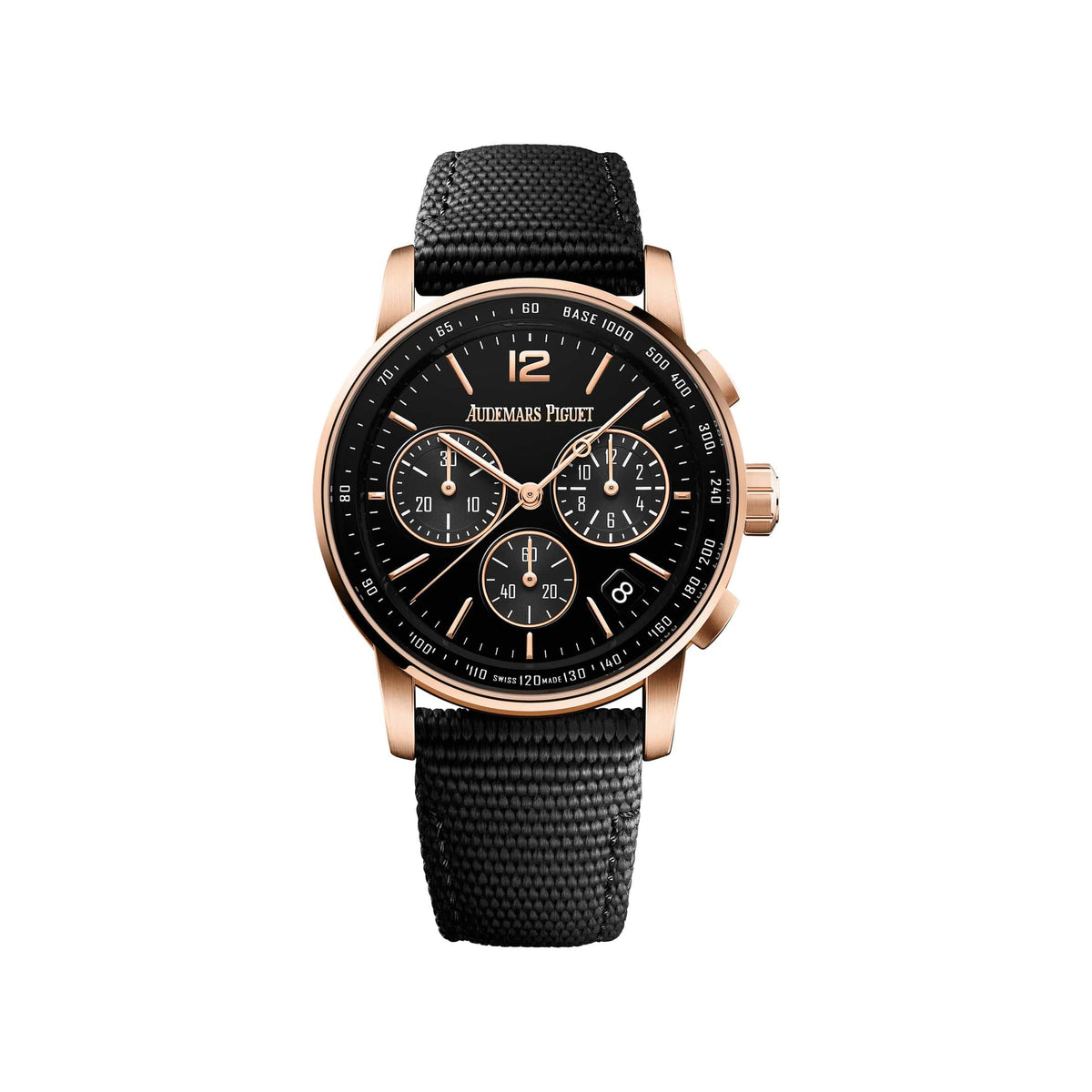 Audemars Piguet Code 11.59 26393OR.OO.A002KB.01 Flyback Chronograph Rose Gold Black Dial