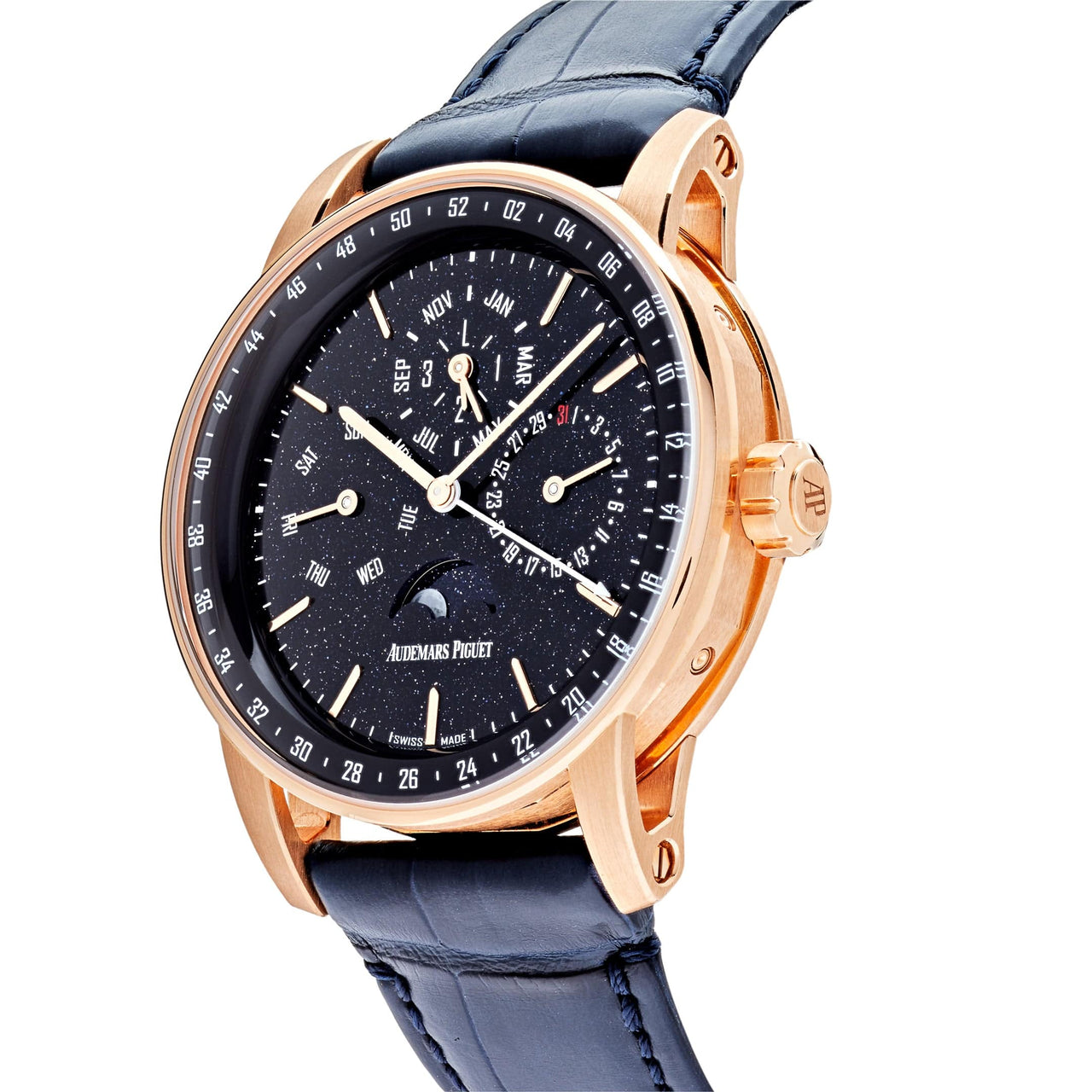 Luxury Watch Audemars Piguet Perpetual Calendar 'Code 11.59' Blue Dial 26394OR.OO.D321CR.01 Wrist Aficionado