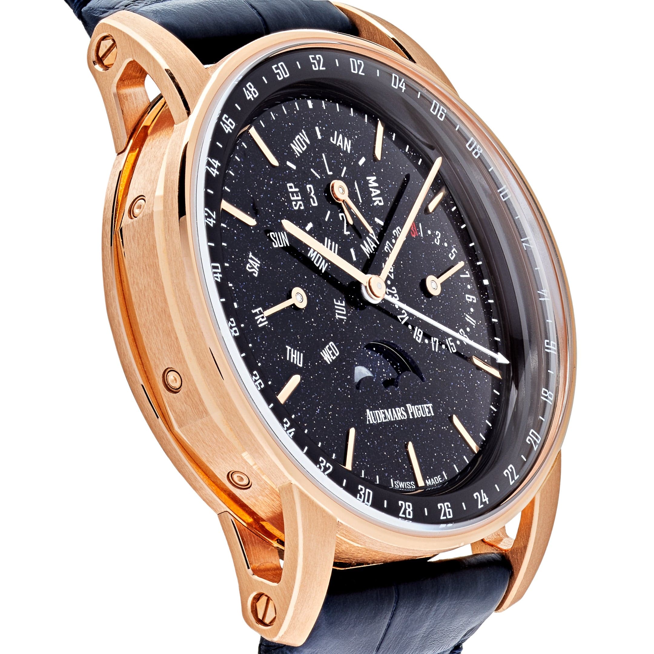 Luxury Watch Audemars Piguet Perpetual Calendar 'Code 11.59' Blue Dial 26394OR.OO.D321CR.01 Wrist Aficionado