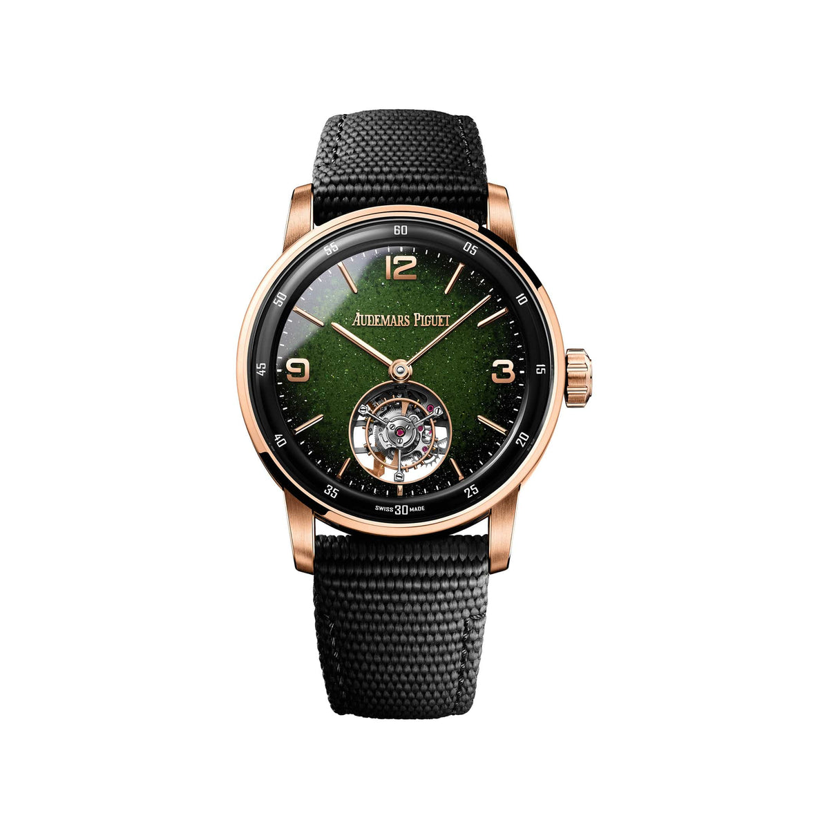 Audemars Piguet Code 11.59 26396NR.OO.D002KB.01 Flying Tourbillon Rose Gold Black Ceramic Smoked Green Aventurine Dial (2026)