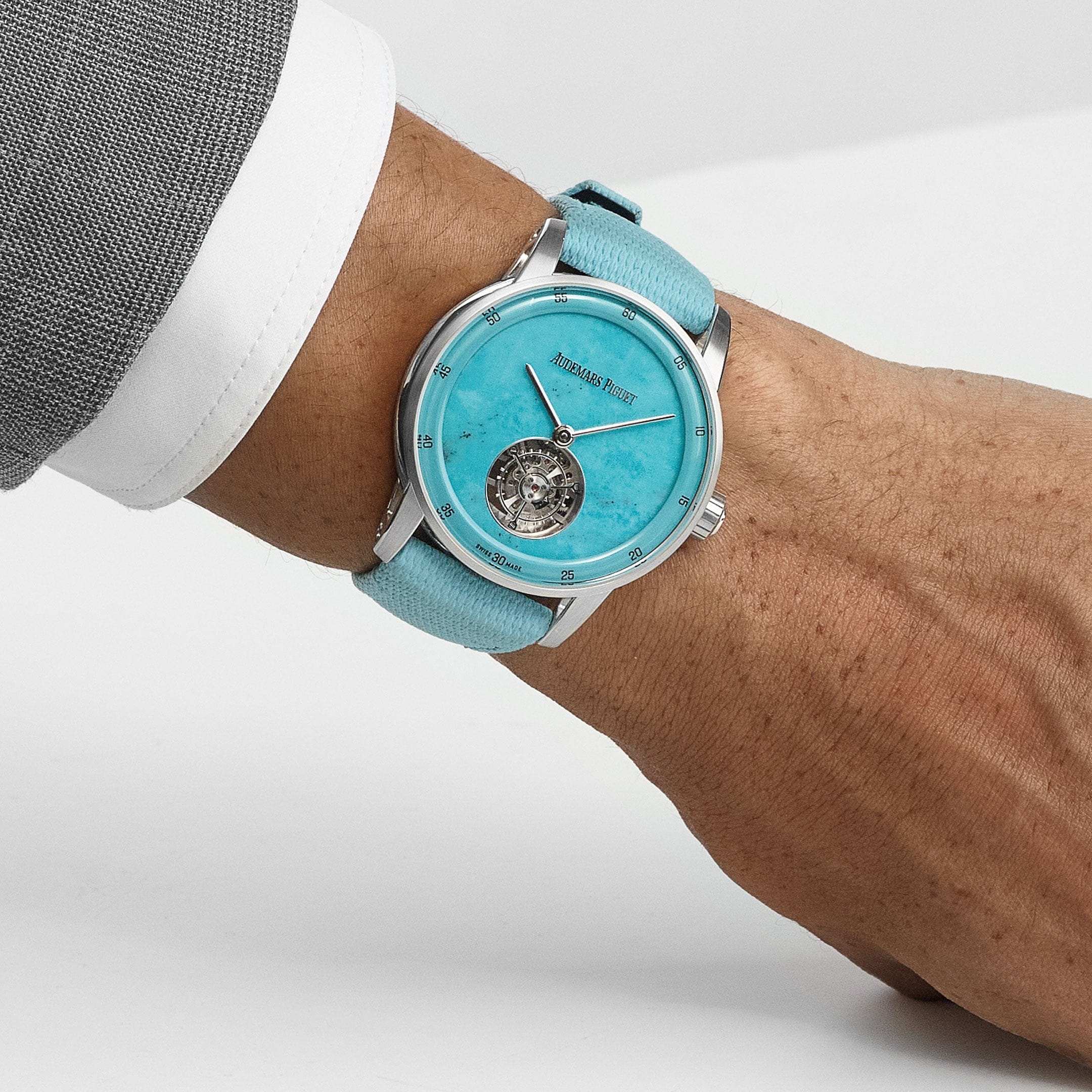 Audemars Piguet Code 11.59 26396PN.OO.D326VE.98 Flying Tourbillon White Gold Platinum Turquoise Stone Dial Limited Edition of 30 (2025)
